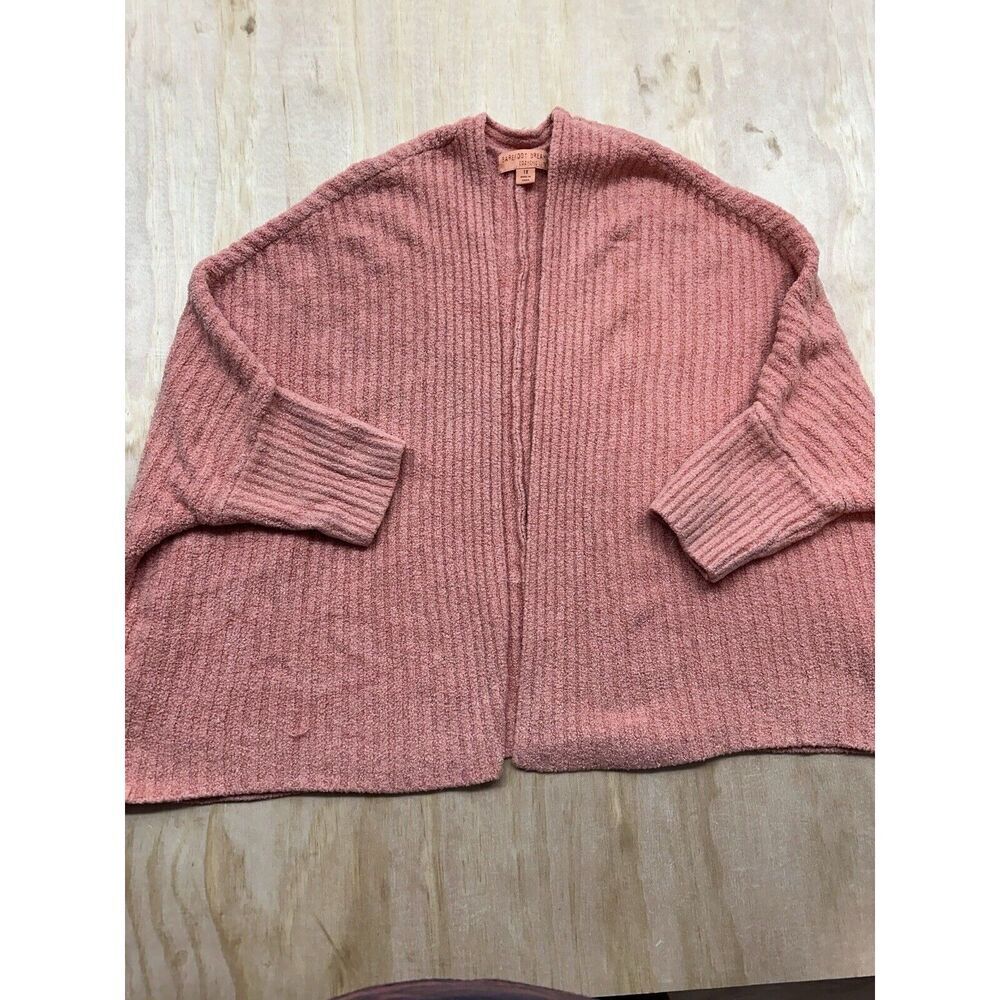 Barefoot Dreams Cozychic Lite Open Cardigan Shrug 1X Plus Peach Cozy‎ Core Relax